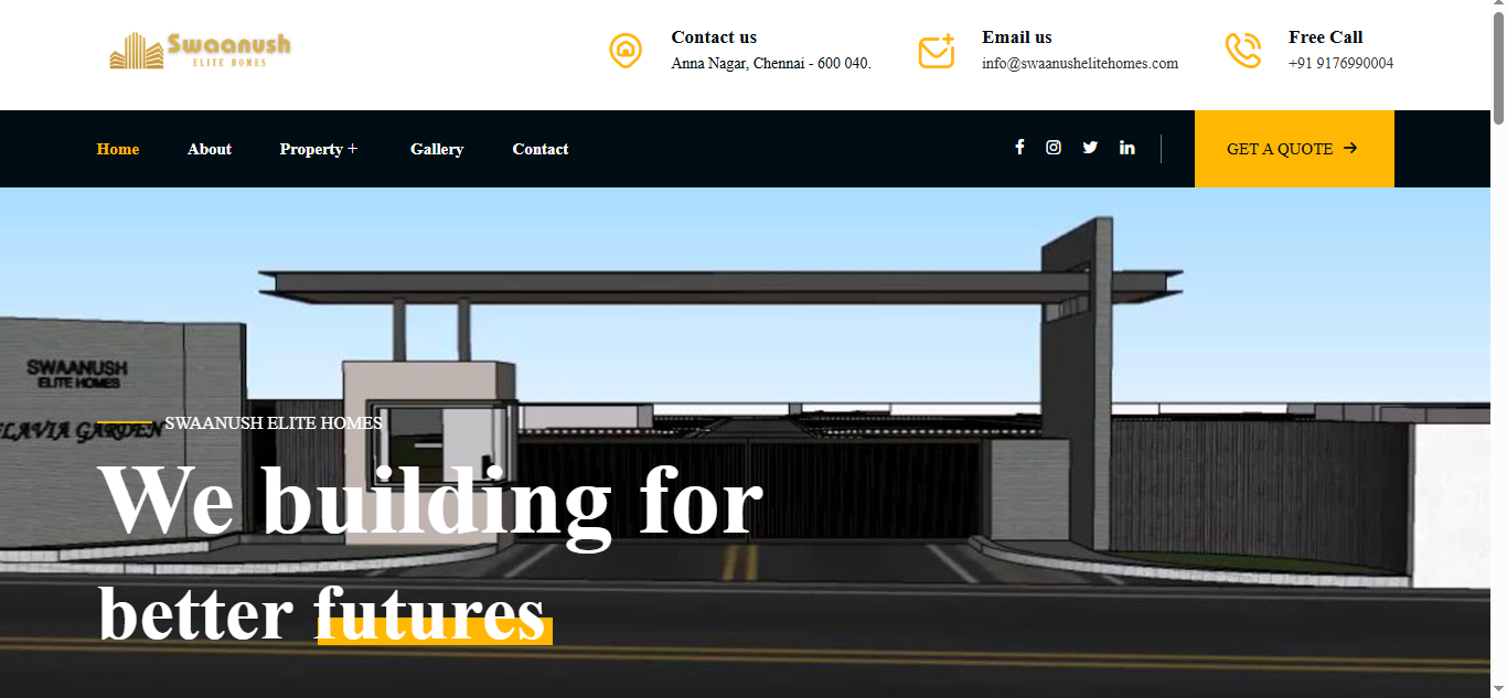 Building Construction Company Website – SkillLamp Soft Tech Portfolio