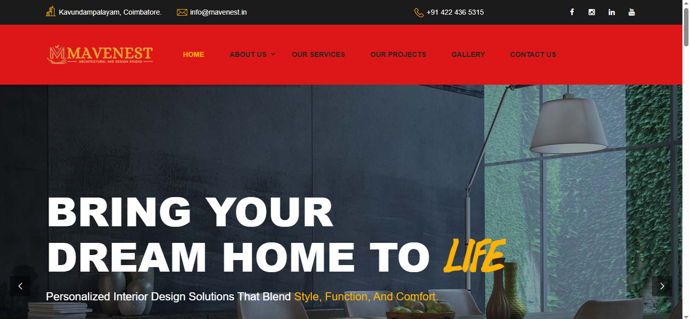 Construction and Interior Business Website Development – SkillLamp Soft Tech Portfolio